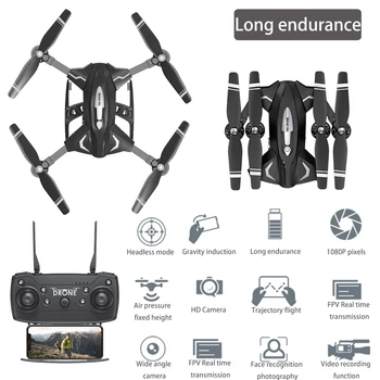 

F69 RC Drone Helicopter Camera Drones 480P/1080P WIFI FPV Selfie Professional Foldable Quadcopter 20 Minutes One key take off