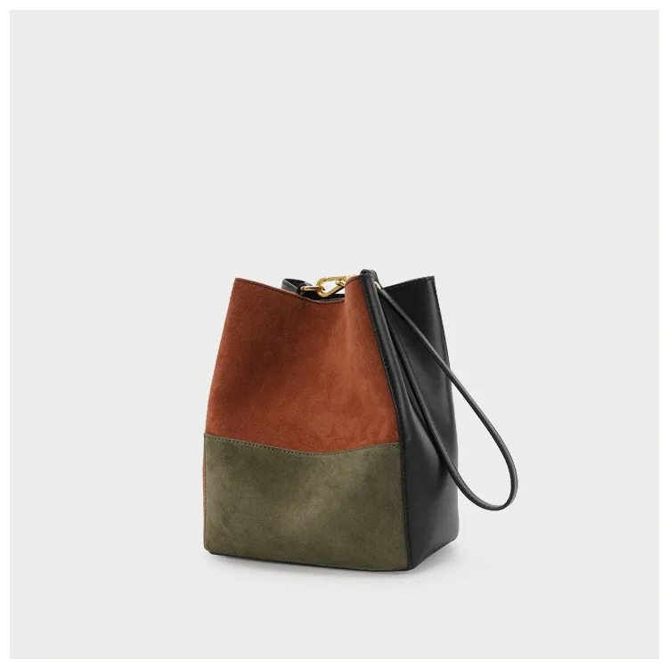 Новинка, женская сумка, большая вместительность, на одно плечо, диагональная посылка, дикая атмосферная кожаная ретро Корейская сумка-мешок