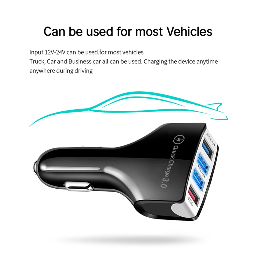 QC3.0 быстрое зарядное устройство USB 4 порта с двумя usb разъемами Адаптивная для Samsung