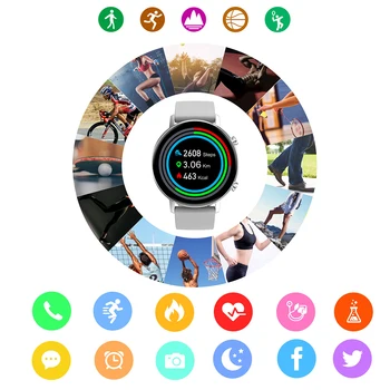 

DT96 Smartwatch Men Women 1.3 inch Retina Full Touch Screen 360*360 IP67 Waterproof Smartwatch Heart Rate Fitness Bracelet Watch