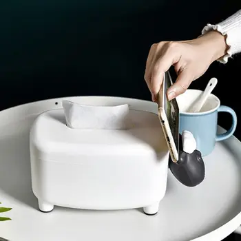 

Cartoon Sheep Tissue Cover Box Napkin Holder Container Phone Stand Organizer