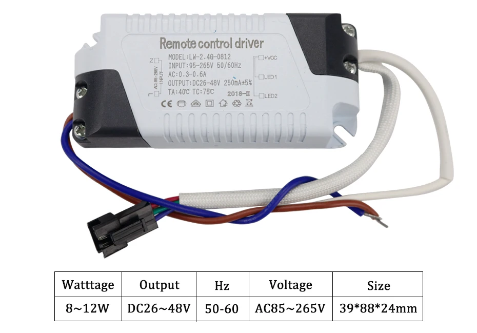 7-18 Вт плавный затемнение светодиодный источник питания 2,4 г регулятор освещенности с дистанционным управлением драйвер для Светодиодный потолочный светильник двойной цветной привод