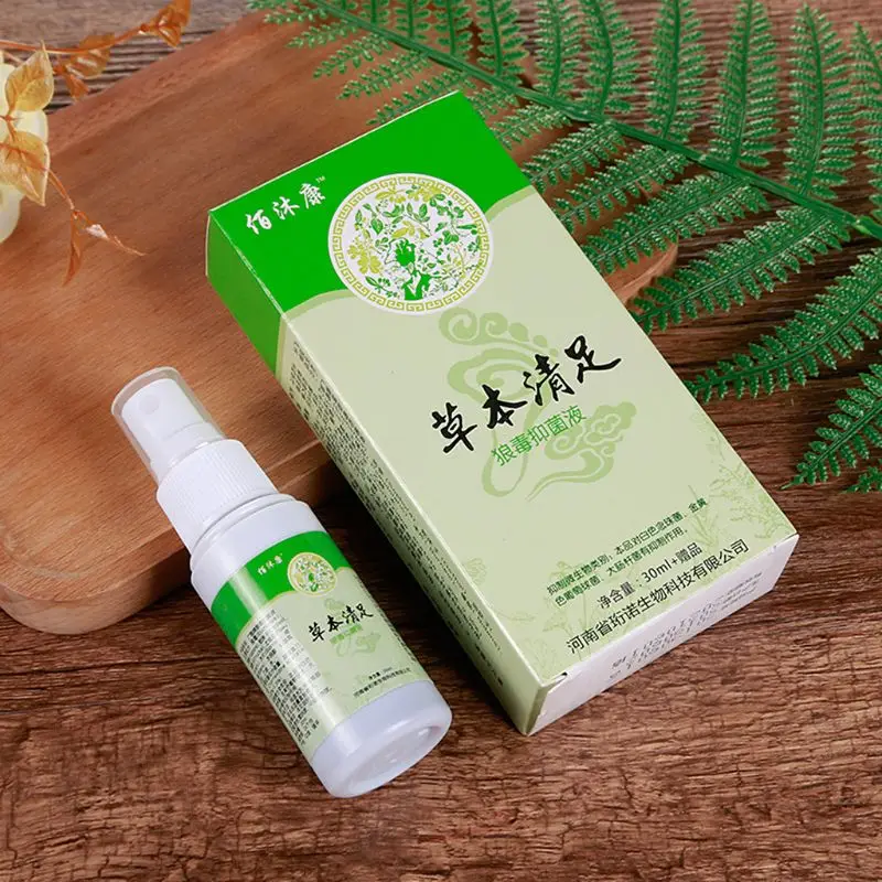Herbal Foot Spray Antibacterial Deodorant Powder Anti Itch Sweat Feet Liquid