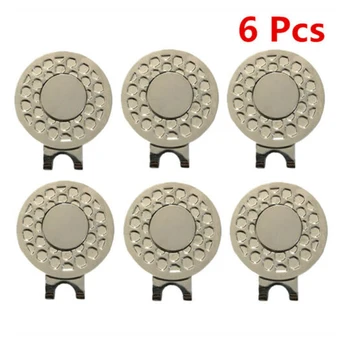 

Hat Clips Durable Golf Ball Marker Training Aids Round Magnetic Accessories Professional Portable Fixed Official Alignment Metal