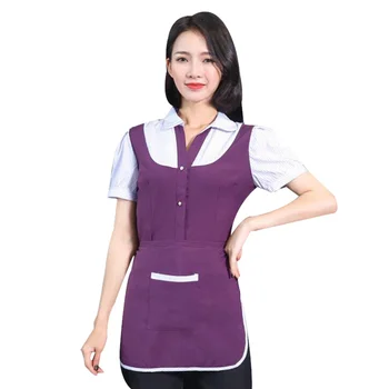 

Hotel Uniform Summer Waitress Uniforms Restaurant Cafe Waiter Short Sleeved Shirt Tooling Work Clothes Overall