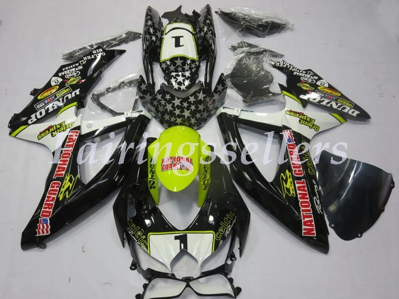 

<Injection mold> New ABS Full Fairing Kit 100% Fit For GSXR600 GSXR750 k5 K8 K9 Fairings National Guard