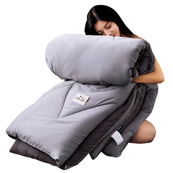 

New Design Winter Solid Color Thick Blanket High Quality And Comfortable Material Quilted Quilt King Queen Full Size Comforter