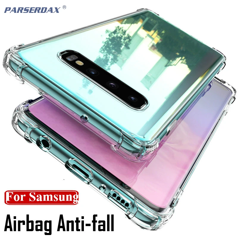 Прозрачный защитный ТПУ чехол-бампер для samsung Galaxy Note 10 Pro 9 8 5 4 3 S10 5G S9 S8 Plus S7 S6 Edge прозрачный чехол 100 шт