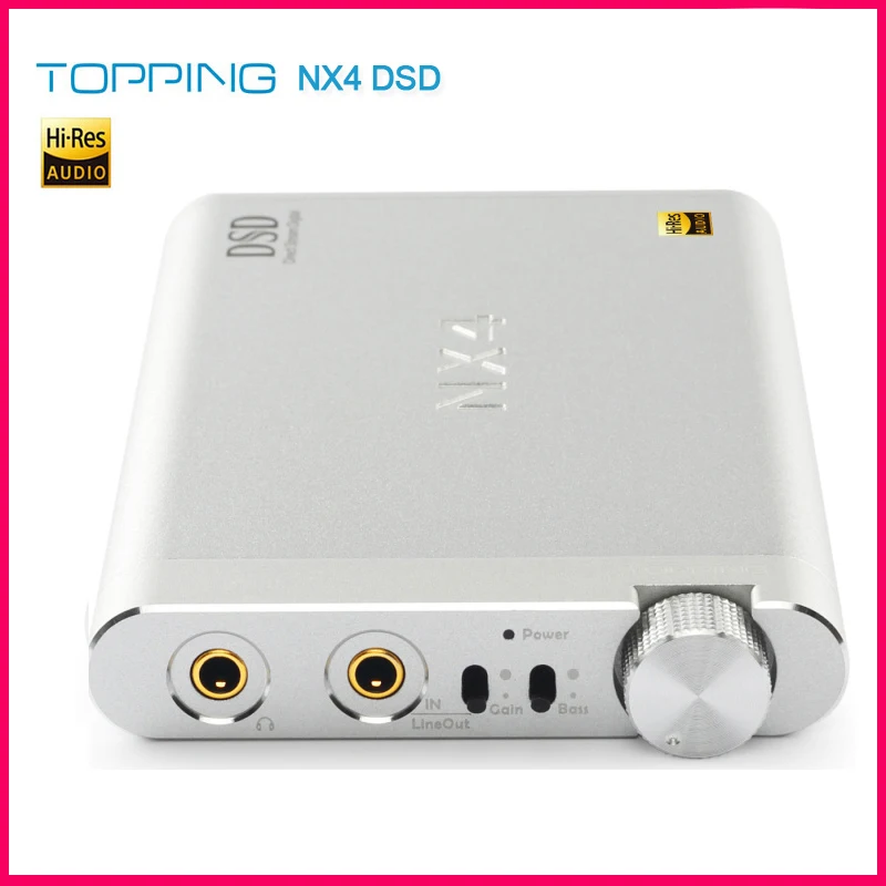 Улучшенная версия портативный USB декодер Topping NX4 DSD512 ES9038Q2M XMOS XU208 32 бит/768 кГц