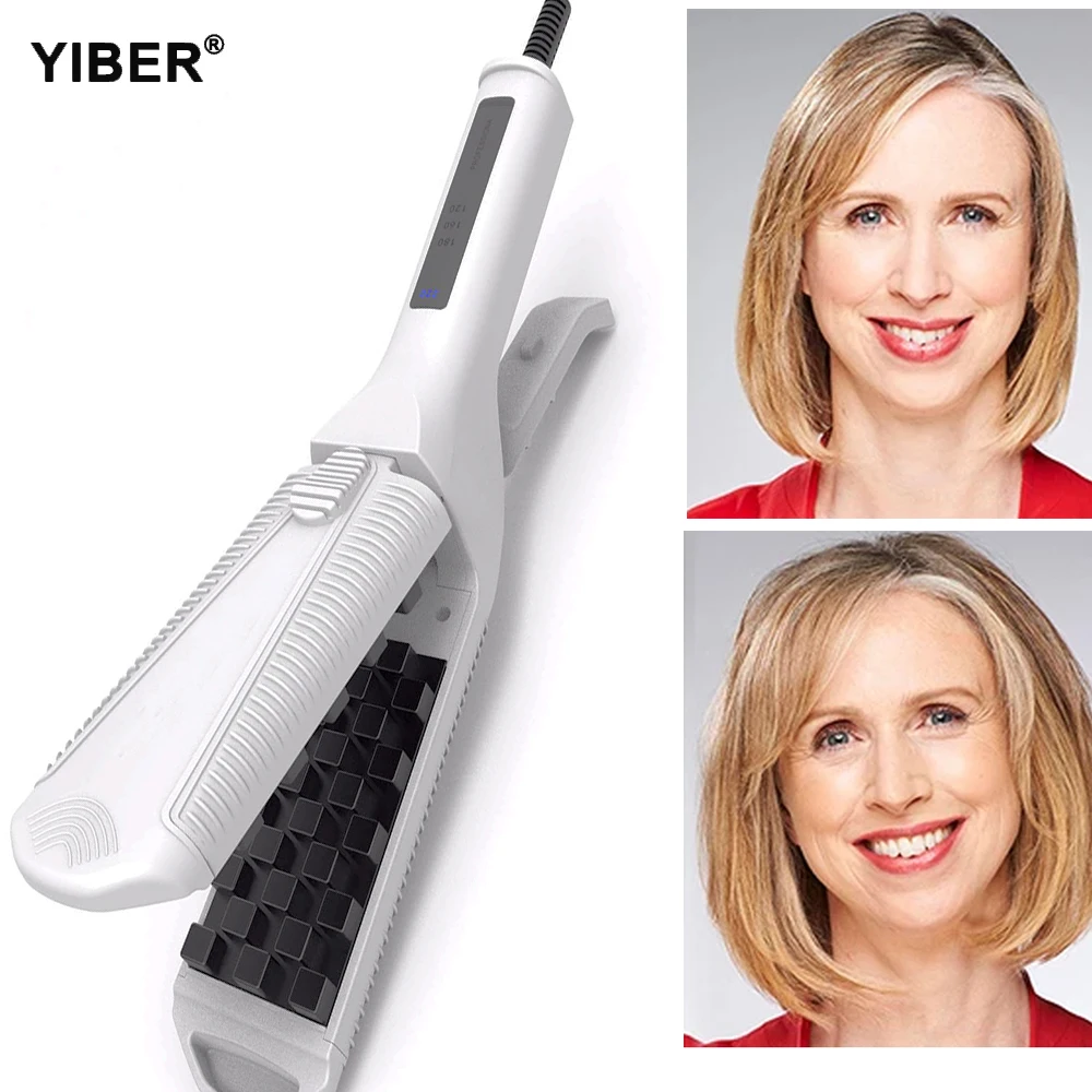 

Hair Volumizing Iron Fluffy Hair Straightener Flat Iron Instant Increasing Hair Volumizer LCD Multifunctional Styling Tools