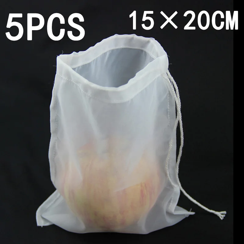 

5Pcs 100 Microns Nylon HomeBrew Food Grade Filter Bag Beer Wine Coffee Filter suitable for making nut milk green juice soup