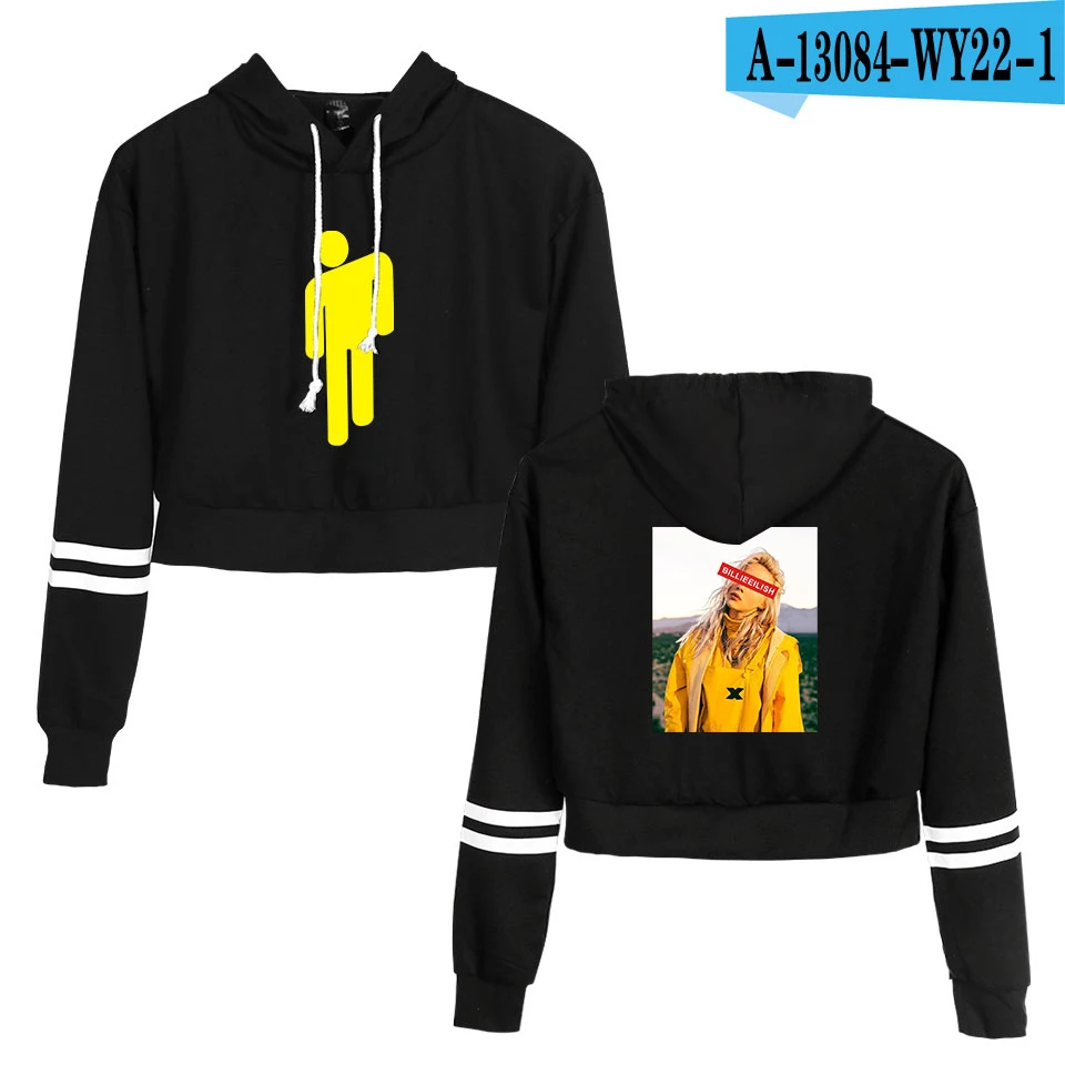 Лидер продаж, худи Billie Eilish, Женская толстовка, одежда с капюшоном, Харадзюку, худи с принтом, уличная одежда, топ размера плюс, повседневные толстовки - Цвет: black