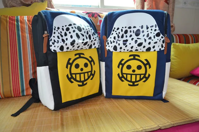 LEQUEEN One Piecee Death Surgeon Trafalgaron II Anime Student Bag Double Shoulder Nappy Bag Baby Diaper Bag Stroller Bag Hot