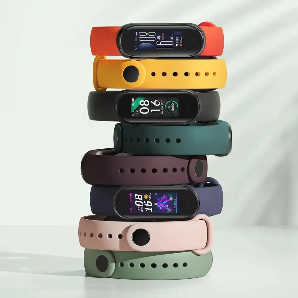 Оригинальный Смарт браслет Xiaomi Mi Band 5 цветной дисплей AMOLED 1 дюйма пульсометр