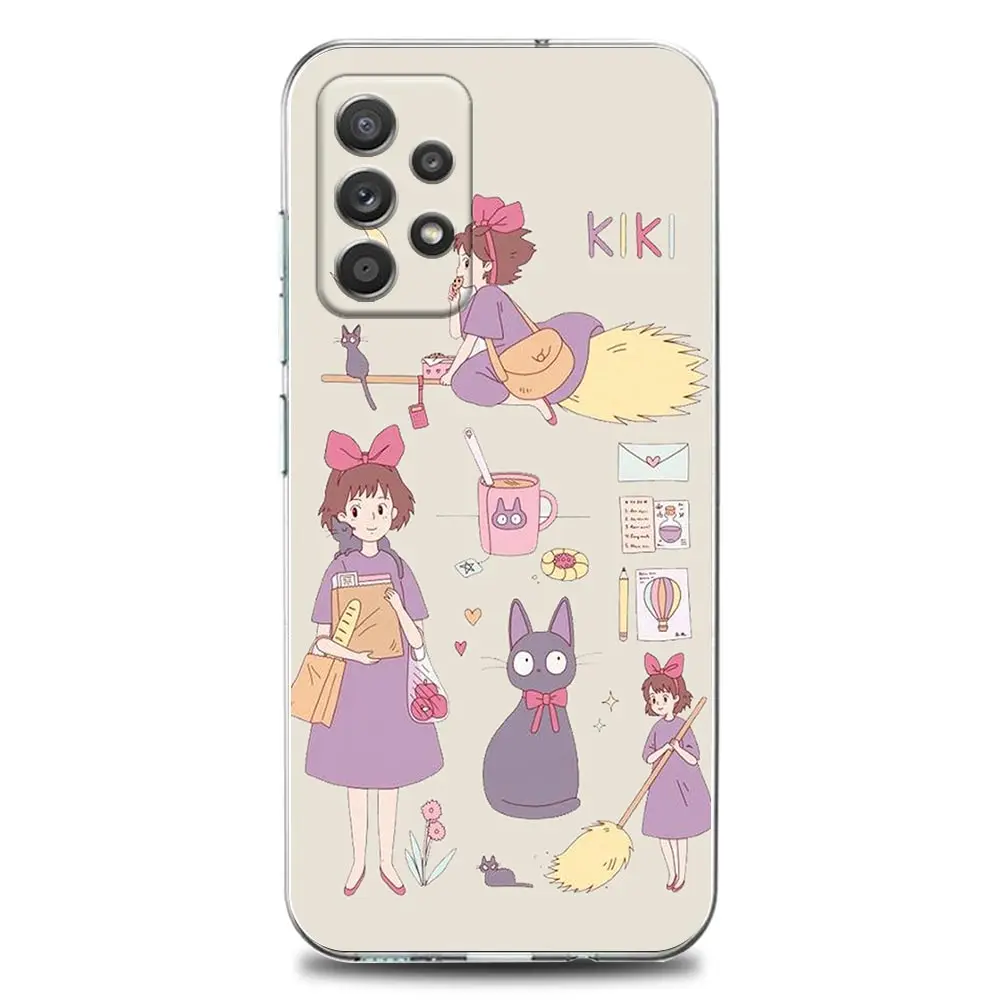 Cartoon Studio Ghibli Spirited Clear Phone Case for Samsung A01 A02s A11 A12 A21 S A31 A41 A32 A51 A71 A42 A52 A72 Soft Silicon kawaii samsung phone cases Cases For Samsung