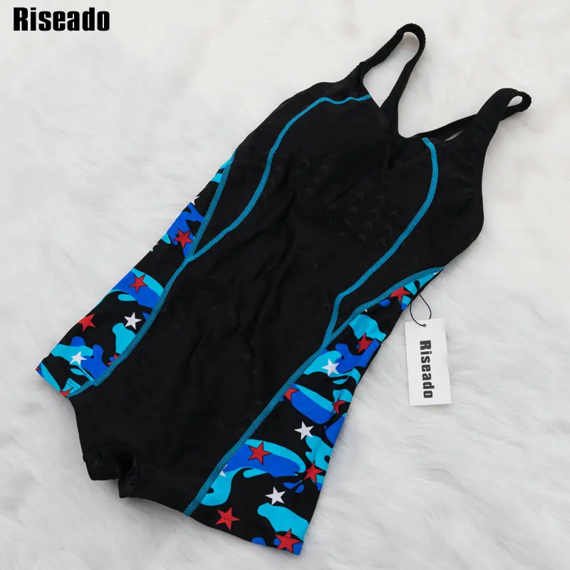 Riseado спортивные купальные костюмы для женщин, сдельный купальник, купальник-борцовка для женщин, Boyleg, лоскутные купальные костюмы