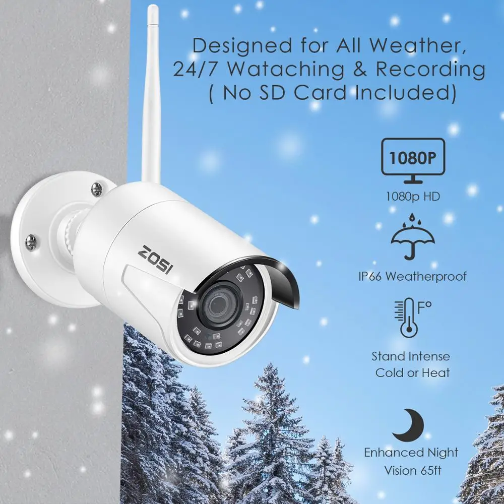 ZOSI 8CH 1080P HD WiFi NVR 2CH/4CH 2.0MP ИК Открытый всепогодный CCTV беспроводной IP камера безопасности системы видеонаблюдения комплект ZOSI 8CH 1080P HD WiFi NVR 2CH/4CH 2.0MP ИК Открытый всепогодный CCTV беспроводной IP камера безопасности системы видеонаблюдения комплект