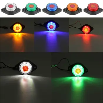 

Hot 5 Pcs Truck Round Side Marker DC 24V Lights 8 LED Small Cylindrical Side Light Trail Car Styling Vehicle Parts Accessories