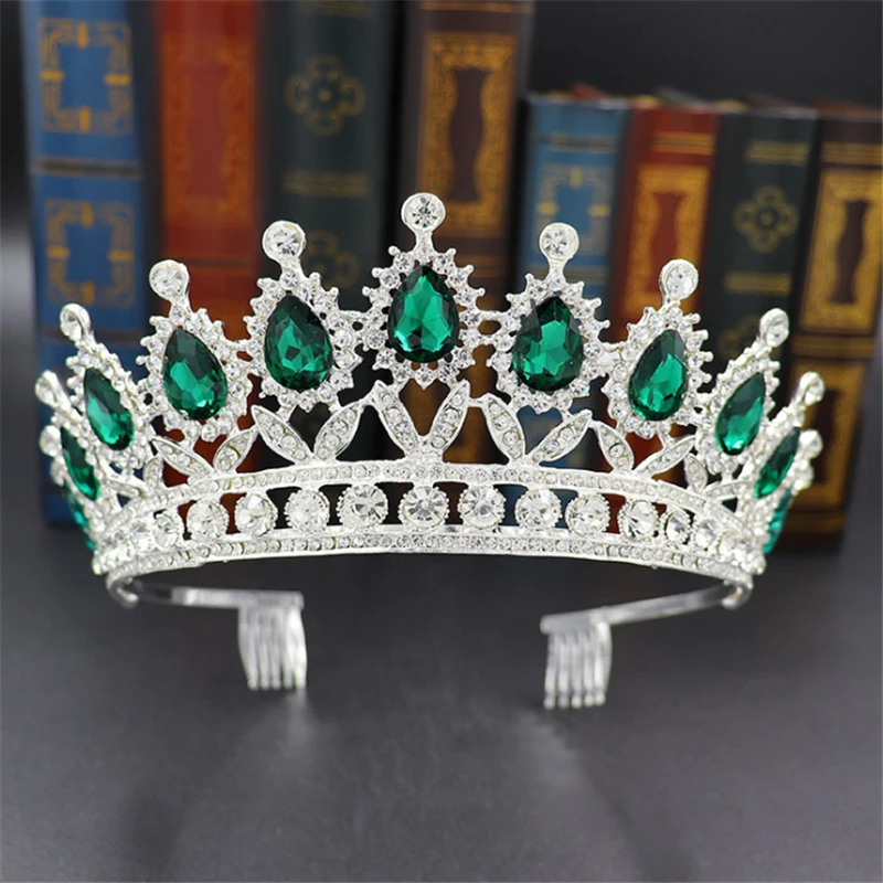 Crystal Queen Tiara Crown Wedding Bridal Diadem For Women Head Jewelry Accessories Lady Hair Ornaments Bride Pageant Headpiece