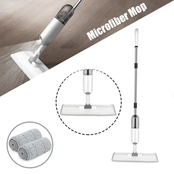

Microfiber Mop 360 Degree Rotating Floor Cleaning Mop Hands-Free Hardwood Wet Dry Spray Mop with 2 Washable Pads