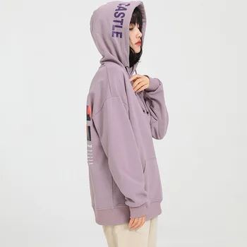 

Women's Korean-Style Loose-Fit Long-Sleeved Hooded Jacket with Cotton Jumper Korean-Style Taro Sweatshirts kawaii oversized