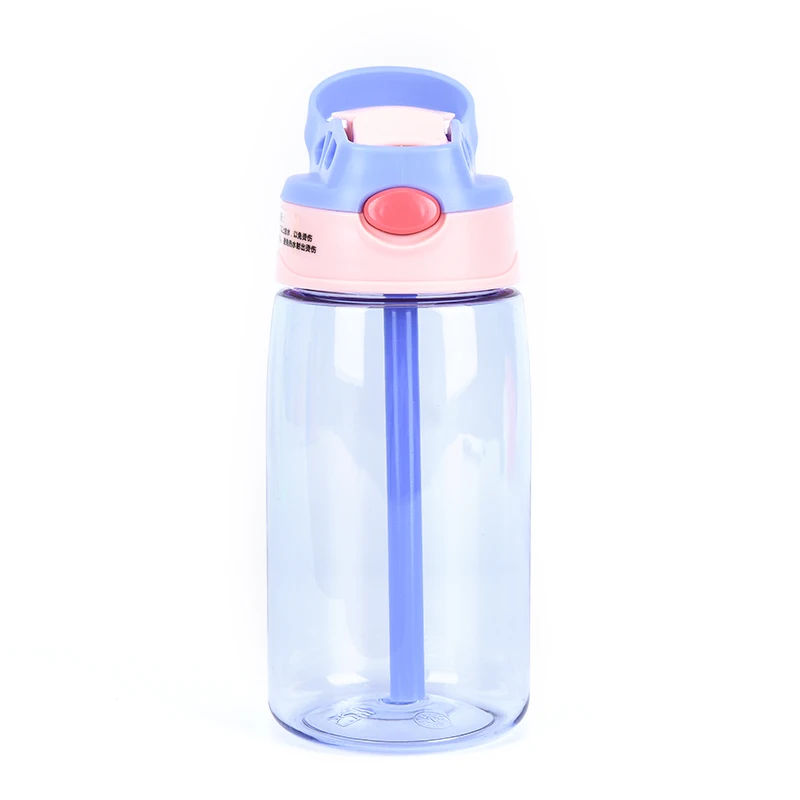 Portable Travel Drinking Cup With Straw Kids Children Leak Proof Water Bottle - Цвет: Фиолетовый
