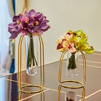

Creative nordic flower arrangement plant vase transparent glass bottle home decoration living room table decoration WJ022234