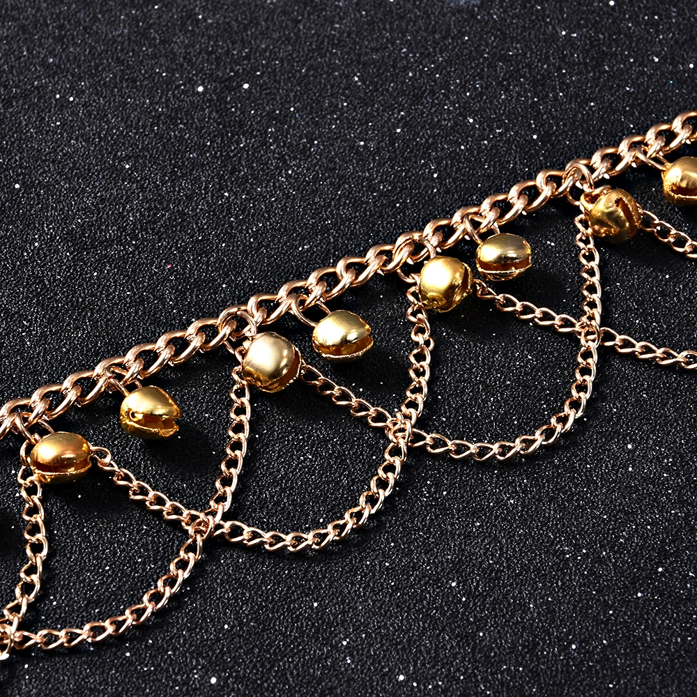 New Women Gril Tassel Chain Bells Sound Gold Metal Chain Anklet Ankle Bracelet Foot Chain Jewelry Beach Anklet - Image 2