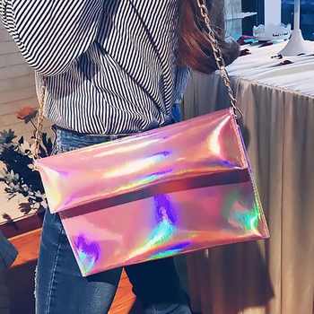 

The Newest Fashion Bags Suit More Clothing Women Holographic Crossbody Bag Clear Transparent Tote Hologram Handbag Purse Laser