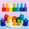 Wooden Rainbow Arched Blocks Natural Wood Blocks Kids Montesori Toys Stacking Balance Game Educational Toys for Children 1