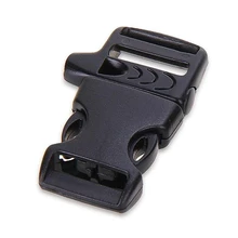 50pcs Buckle Buckle Clip Whistle Paracord Survival Bracelet 20mm BLACK