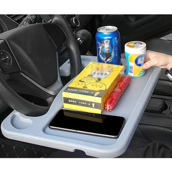 

Multifunctional Car Laptop Stand Notebook Desk Steering Tray Auto Drinks Holder Steering Wheel Small Card Table Car Food Tray