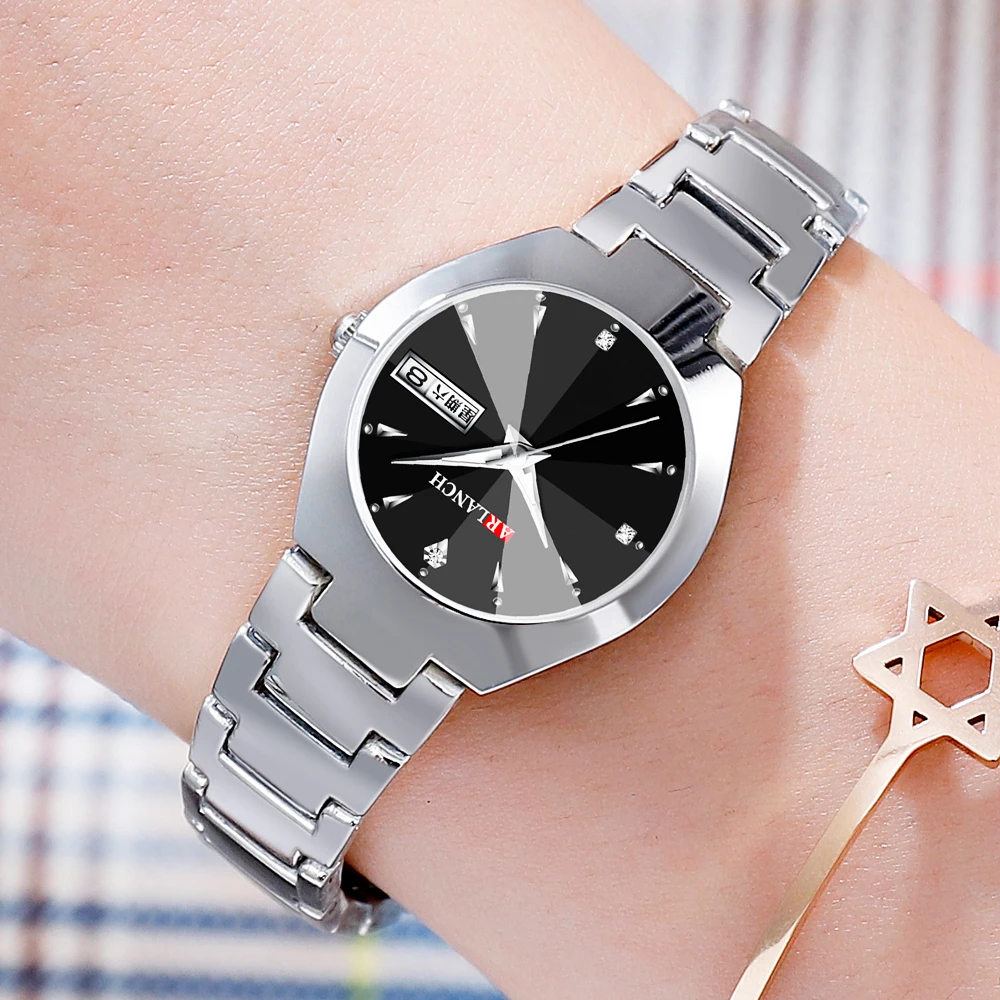 Relógio de casal, брендовые Роскошные ARLANCH часы для влюбленных, кварцевые часы с календарем для женщин и мужчин, наручные часы для пар, Relojes Hombre