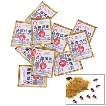 

10PCS Cockroach Repeller Effective Killing Cockroach Bait Powder Insect Roach Killer Anti Pest Reject Trap Pest Control