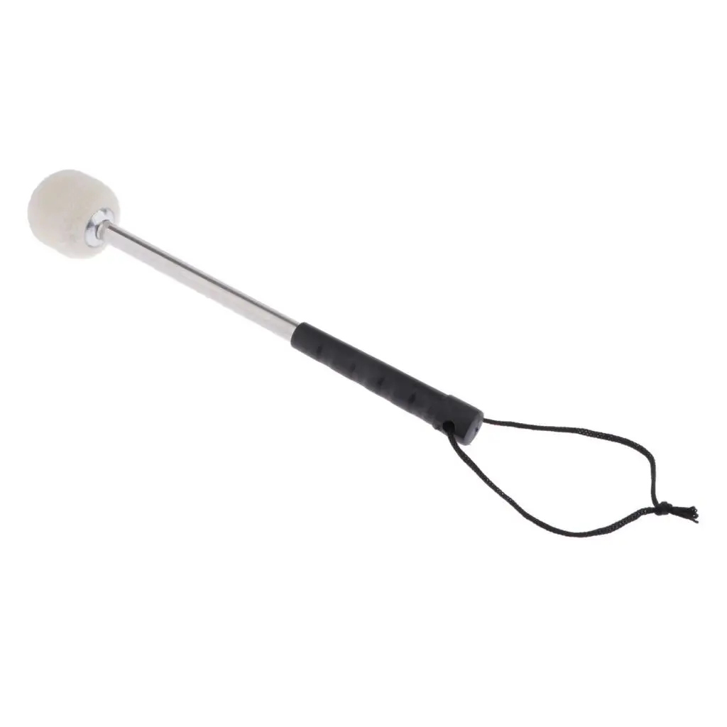 Alloy Marching Tenor Drum Mallets with Strap Stick Wool Felt Head Drum Parts