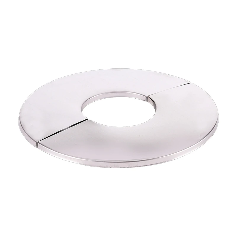 Self-Adhesive Wall Split Flange Escutcheon Cover Plate Shower Faucet Decorative Cover Chrome Finish Stainless Steel M68E