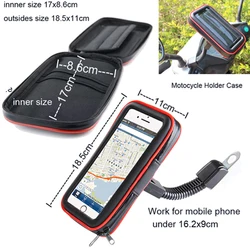 Waterproof Touch Screen Bike Phone Holder & Storage Bag (Motocycle 18.5x11cm)