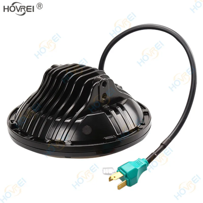 7 дюймов Круглая автомобильная светодиодная фара мотоцикл Hi-Low Beam angel кольцевая фара ходовые огни для Jeep Wrangler Lada Niva Off Road