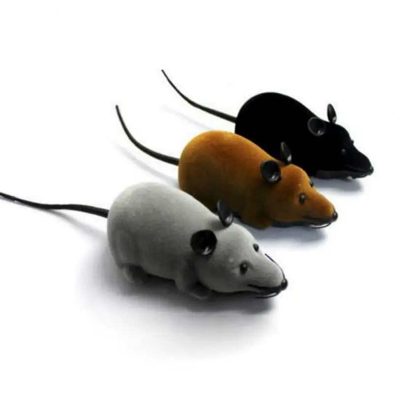Пульт дистанционного Управление RC серая крыса Мышь Беспроводной для кошек и собак игрушка для домашнего животного новинка подарок