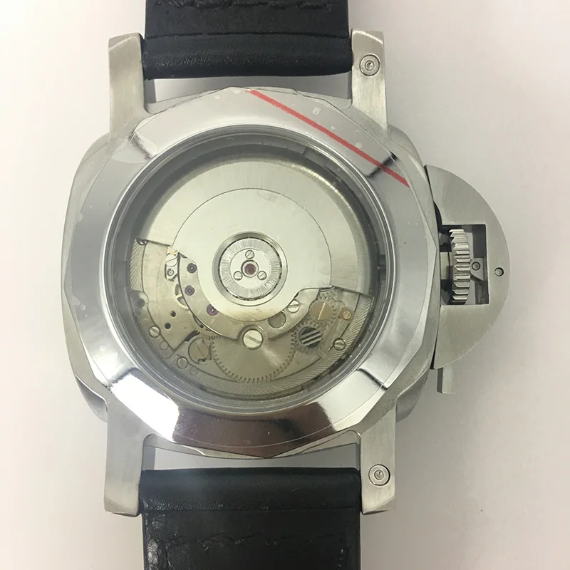 Мужские часы GMT 44 мм 1950 Автоматическая техника кожаный ремешок светящийся запас хода PVD чехол военные водонепроницаемые часы A5
