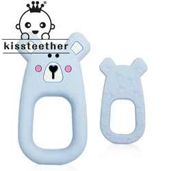 Kissteether Mouse Silicone Baby Teether Cartoon Tiny Rod for Infant Molar Rodent Pacifier Chain Food Grade Mouse Baby Teethers