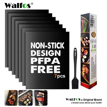 

WALFOS BBQ Grill Non-stick coating Sheet Mat Heat Resistance Easily Cleaned Mat Cooking Baking Barbecue Kitchen Tools 33*40 CM