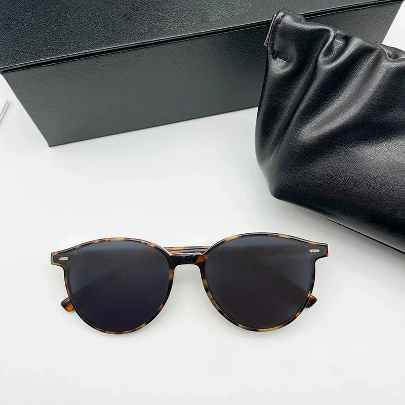 2021 New High Quality SLO Sunglasses Korea Brand GENTLE Sunglasses Women Men Round For small face Sunglasses With Original Case