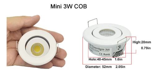mini 3w cob 500