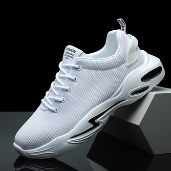 

Fashion Men Casual Shoes Lightweight Breathable Comfortable Shoes Mesh Sneakers Walking Outdoor Lace-up Footwear 2020 New