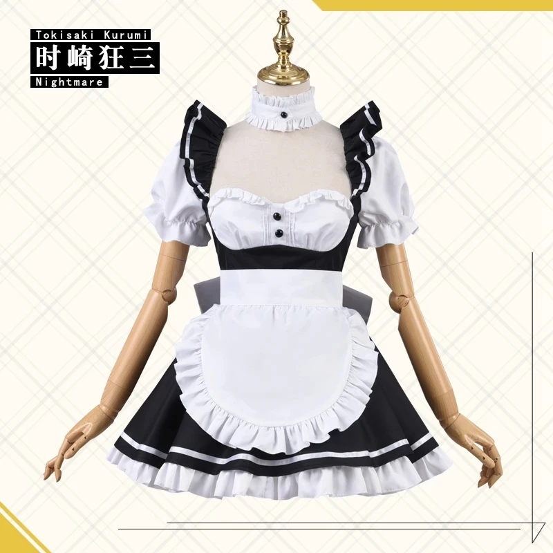 

COSLEE Anime DATE A LIVE Tokisaki Kurumi Maid Dress Nightmare Outfit Party Uniform Cosplay Costume Halloween Party Outfit For Wo