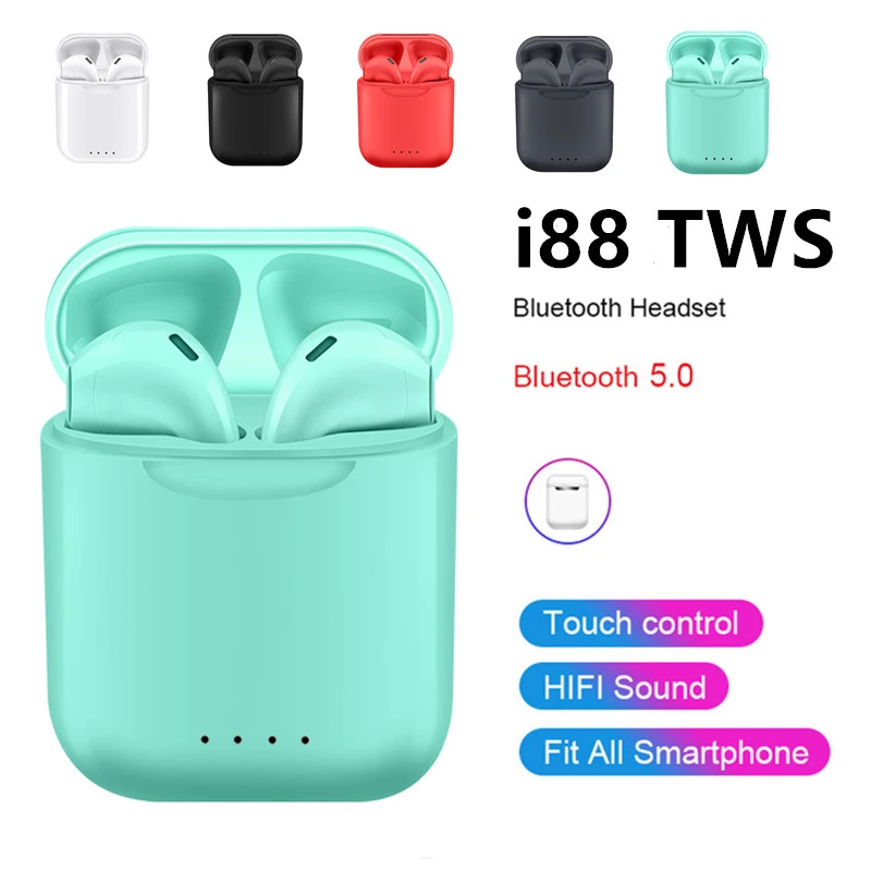 

i88 Tws Original Bluetooth 5.0 True Wireless Earphone Mini Touch Sports In-Ear Headset For xiaomi huawei Samsung S10 5G iPhone X