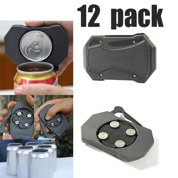 

12Pcs Go Swing Universal Topless Beverage Beer Can Opener Manual Smooth Edge Portable Safe Cut Can Opener Ez-Drink Opener Cutter