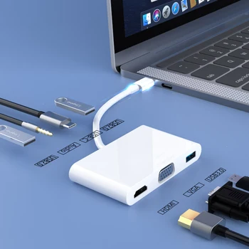 

USB C HDMI Type c to HDMI Adapter VGA USB3.0 Audio video Converter PD Fast charger for Macbook pro Samsung s9 s10