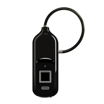 

Fingerprint Wire Padlock USB Charging 0.5 Seconds Unlocking Waterproof and Dustproof Suitable for Backpack Luggage